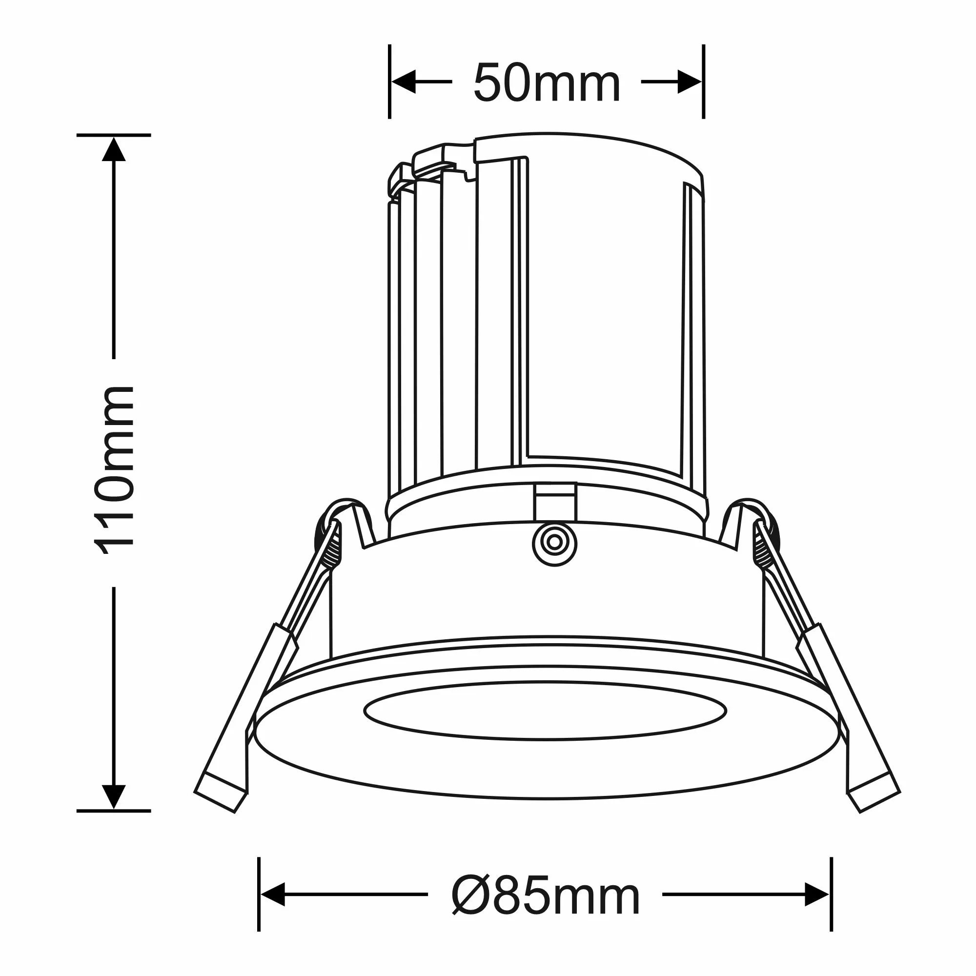 Bruve 9 IP65 Recessed Ceiling Luminaires Dlux Round Recess Ceiling